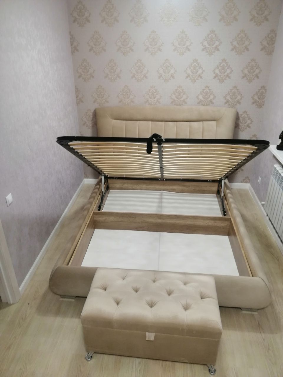 Двуспальная мягкая кровать "Рио" 140 х 190 с ортопедическим основанием