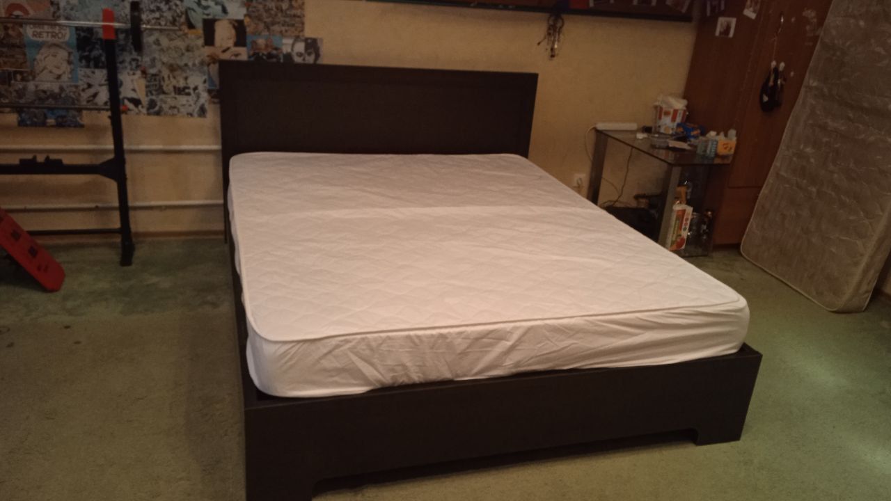 Двуспальная кровать "Мальта" 140 х 190 с подъемным механизмом цвет венге