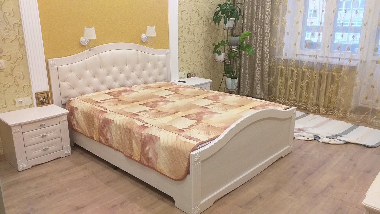 Двуспальная кровать "Сорренто"  140 х 190 с подъемным механизмом цвет орех изножье низкое