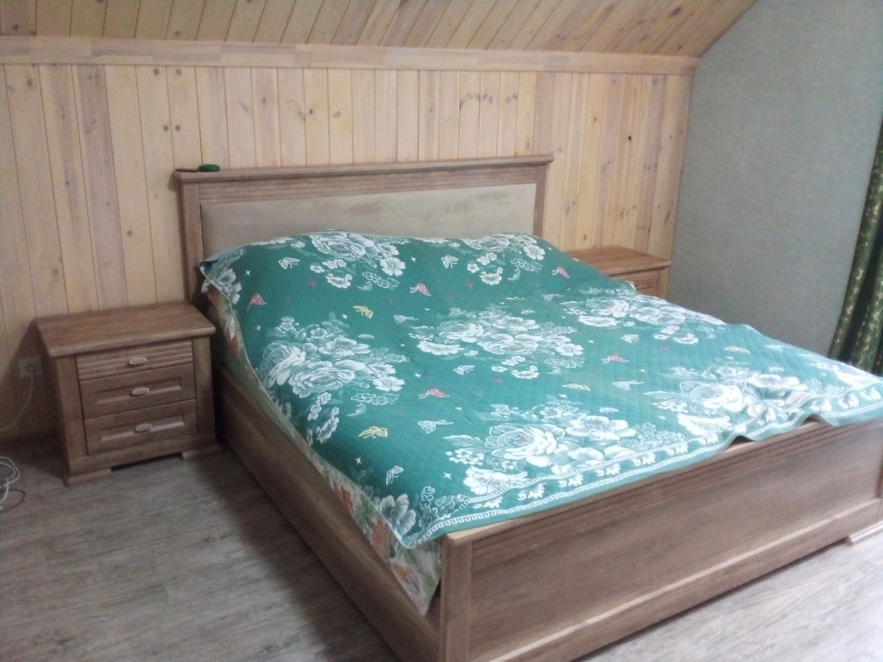Двуспальная кровать "Верона" 140х200 с ортопедическим основанием цвет бежевый изножье низкое